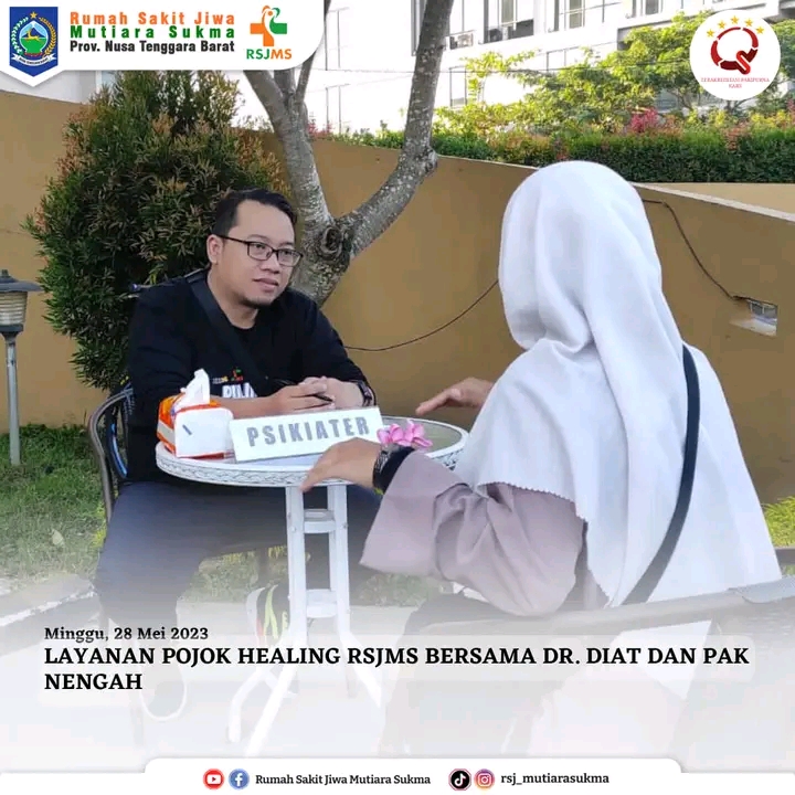 LAYANAN POJOK HEALING RSJMS BERSAMA DOKTER DIAT DAN PAK NENGAH